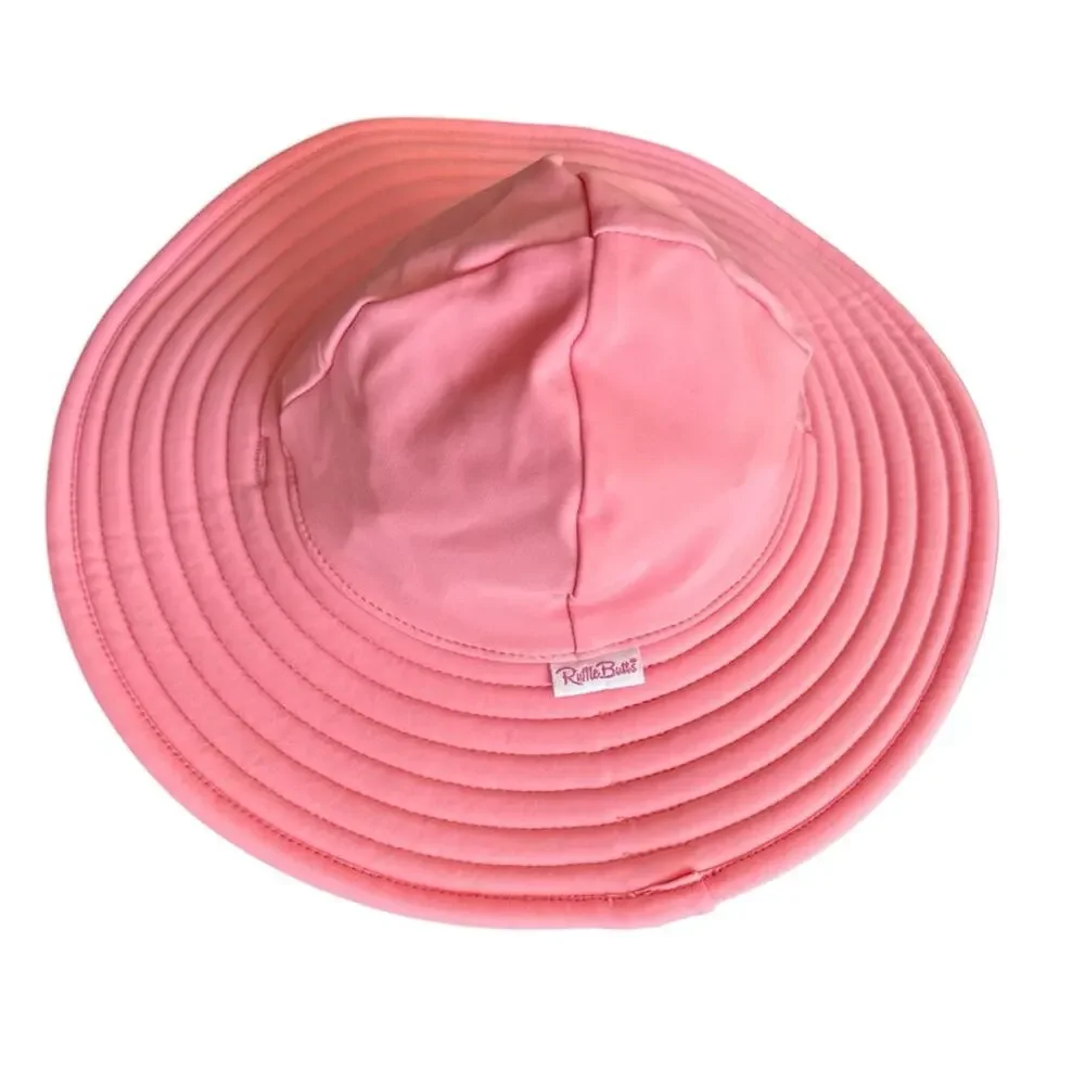 Ruffle Butts Baby Swim Hat UPF 50+ Protection Wide Brim Size 0-12 Months